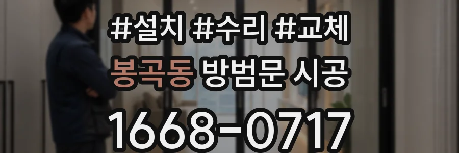 봉곡동 방범문 시공