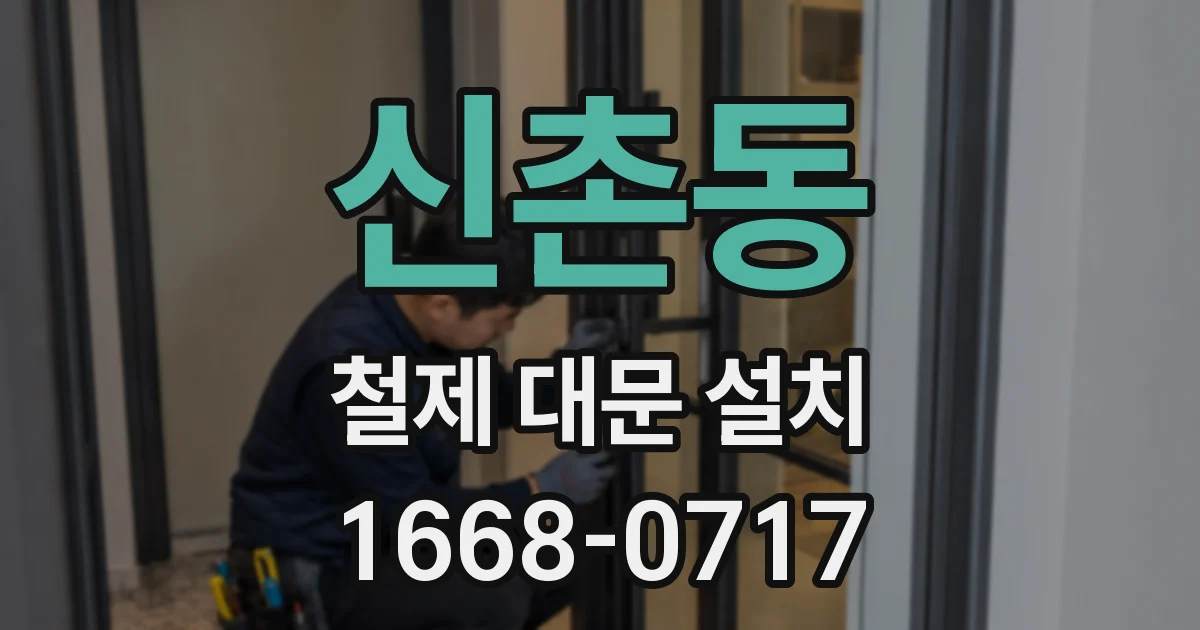 신촌동 철제 대문 설치