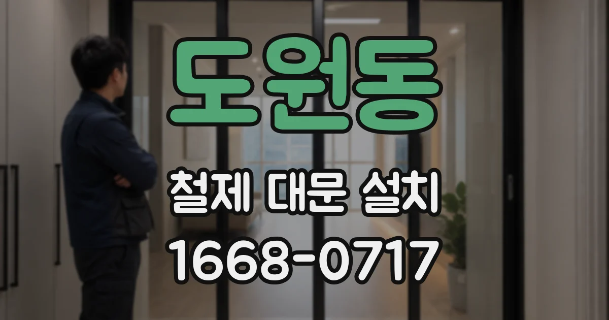 도원동 철제 대문 설치