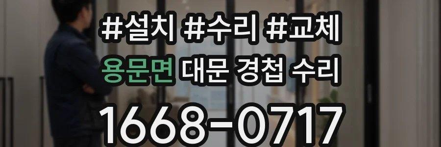 용문면 대문 경첩 수리