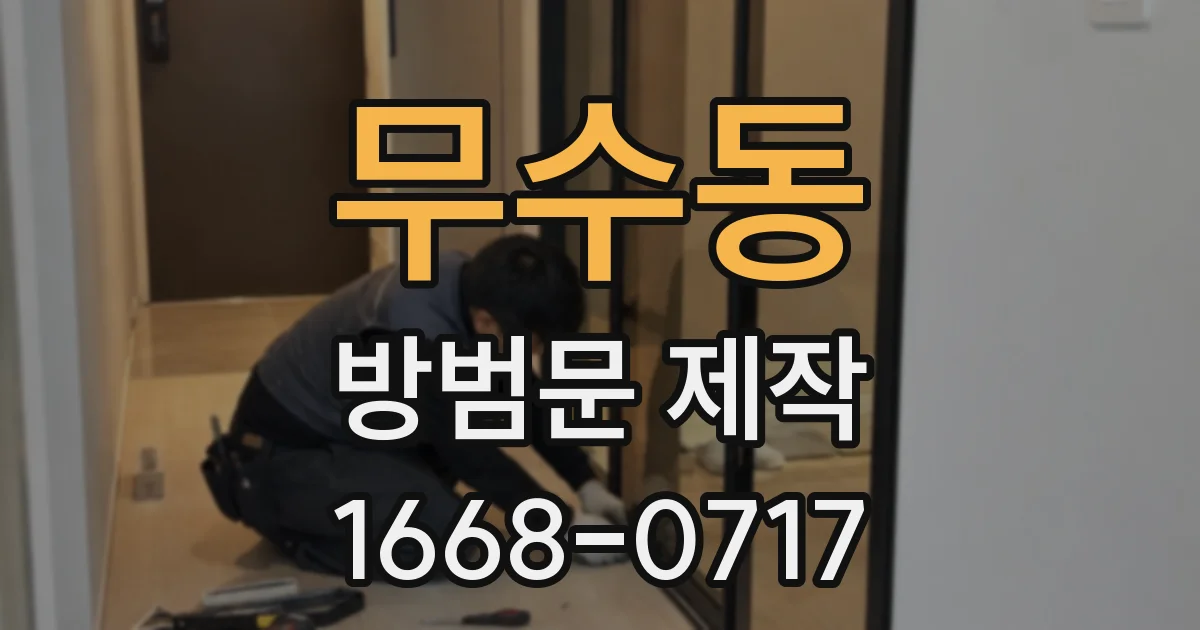 무수동 방범문 제작