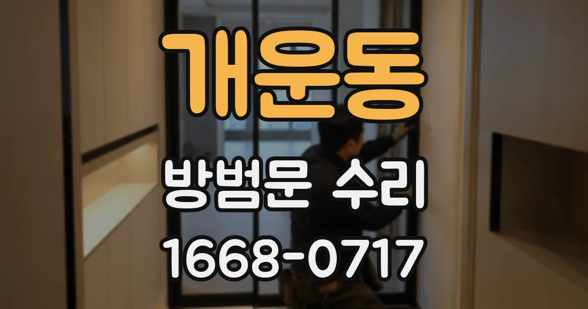 개운동 방범문 수리