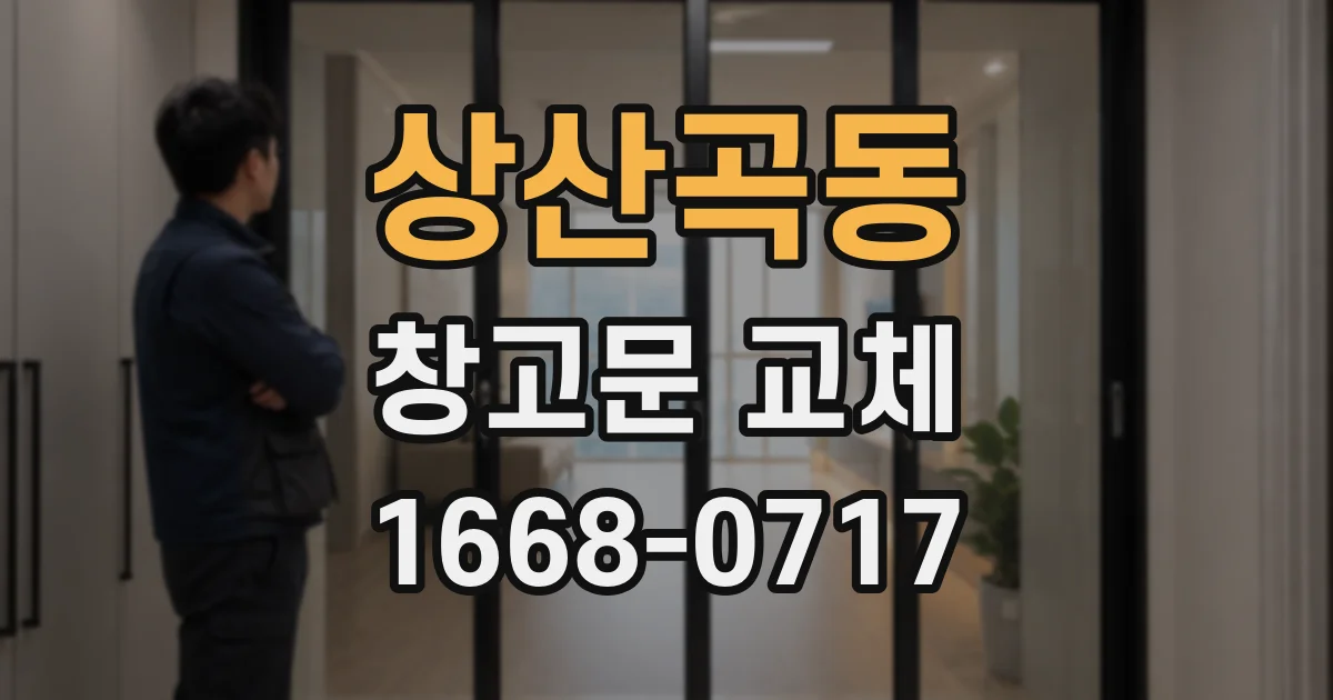 상산곡동 창고문 교체
