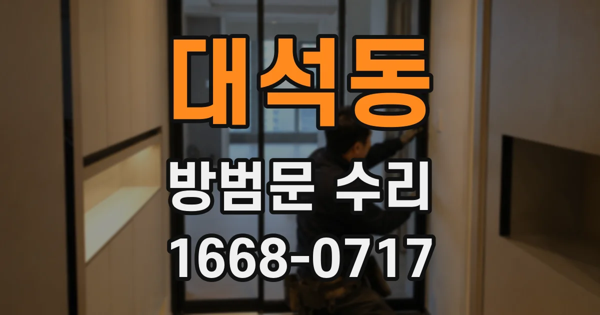 대석동 방범문 수리