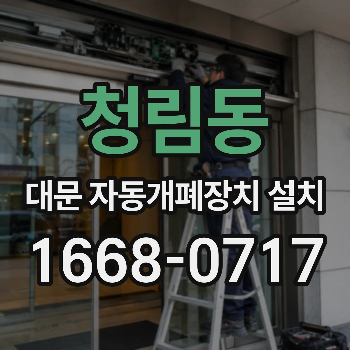 청림동 대문 자동개폐장치 설치