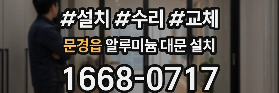 문경읍 알루미늄 대문 설치