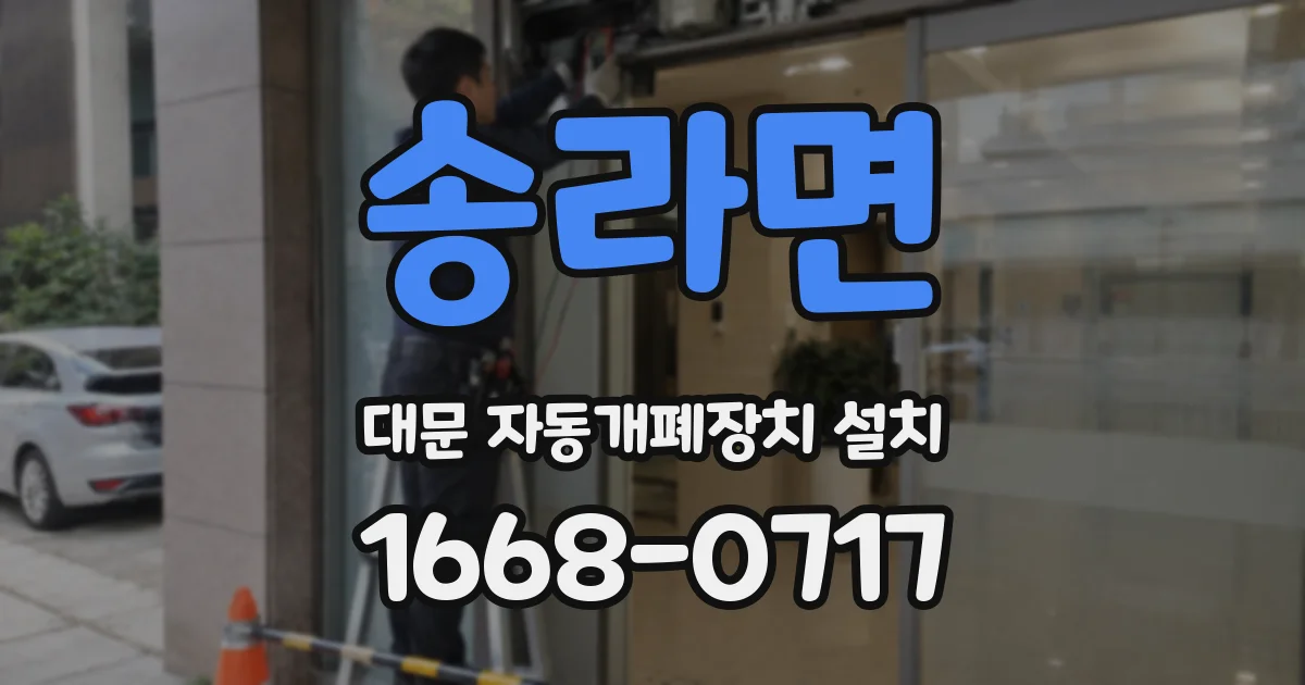 송라면 대문 자동개폐장치 설치
