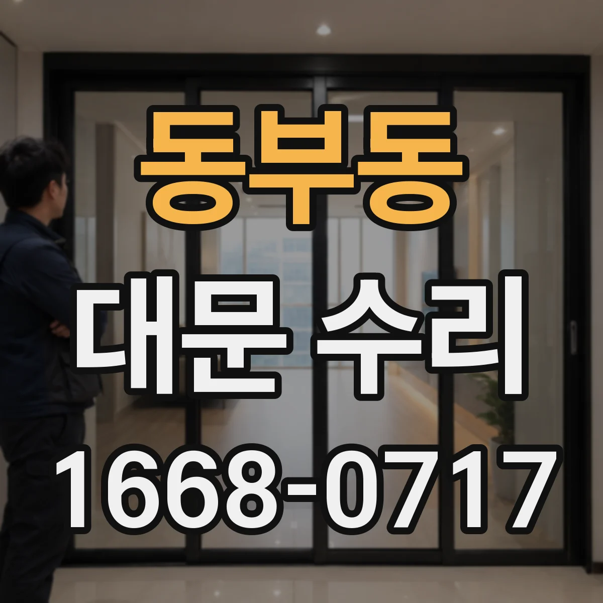 동부동 대문 수리