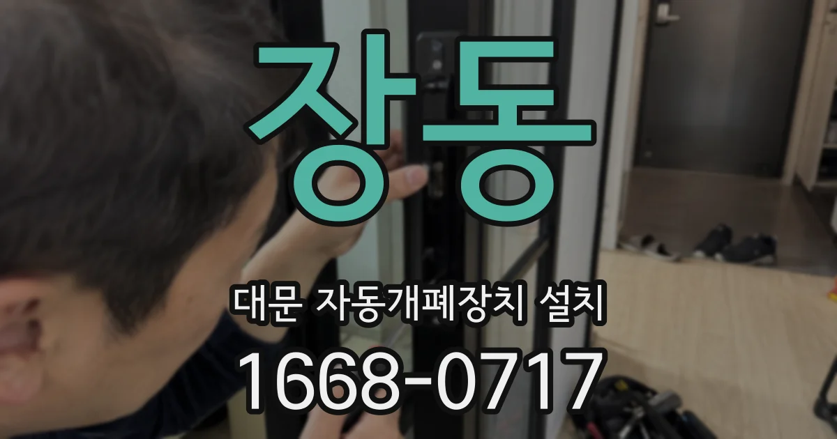 장동 대문 자동개폐장치 설치