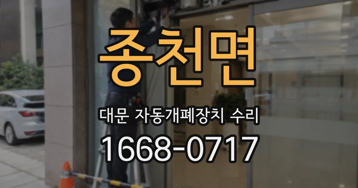 종천면 대문 자동개폐장치 수리