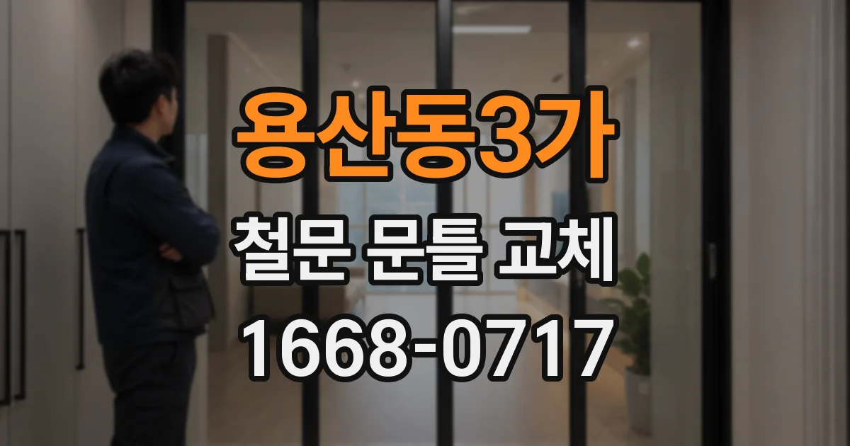 용산동3가 철문 문틀 교체