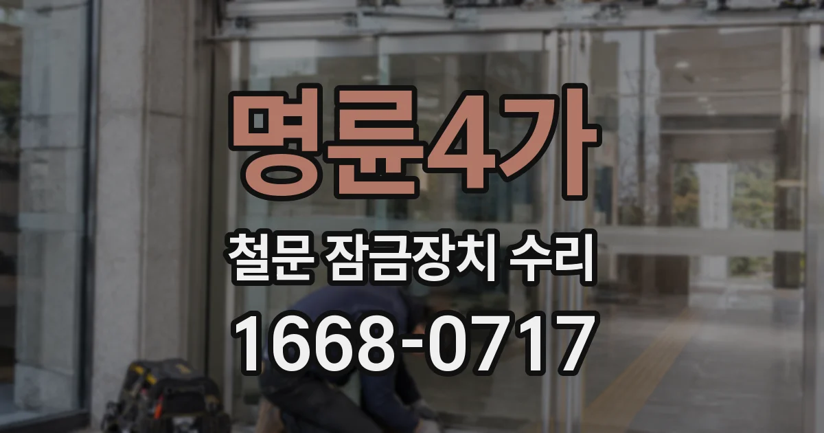 명륜4가 철문 잠금장치 수리