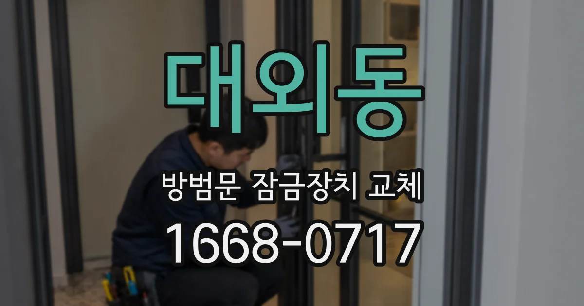 대외동 방범문 잠금장치 교체
