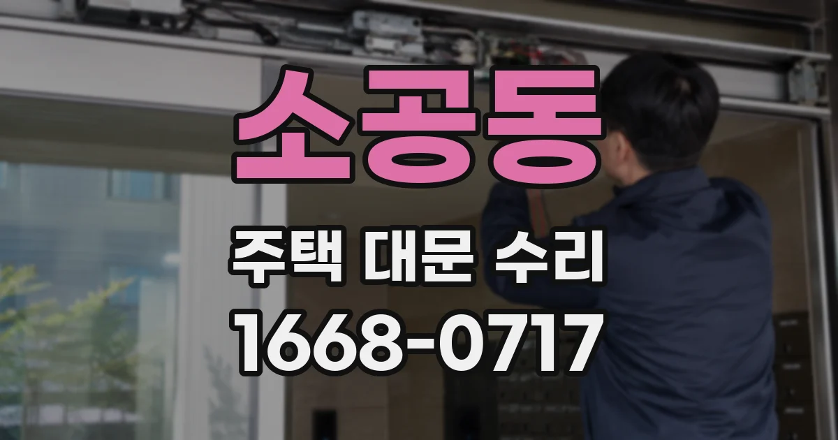 소공동 주택 대문 수리
