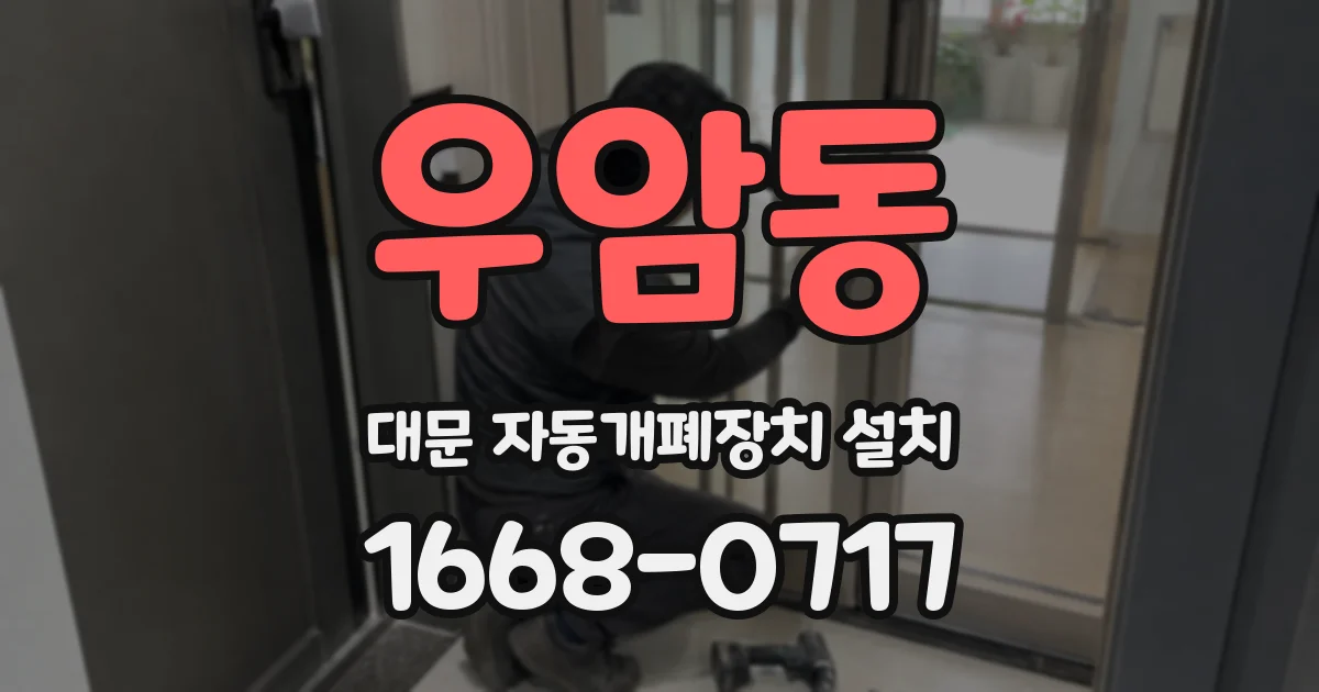 우암동 대문 자동개폐장치 설치