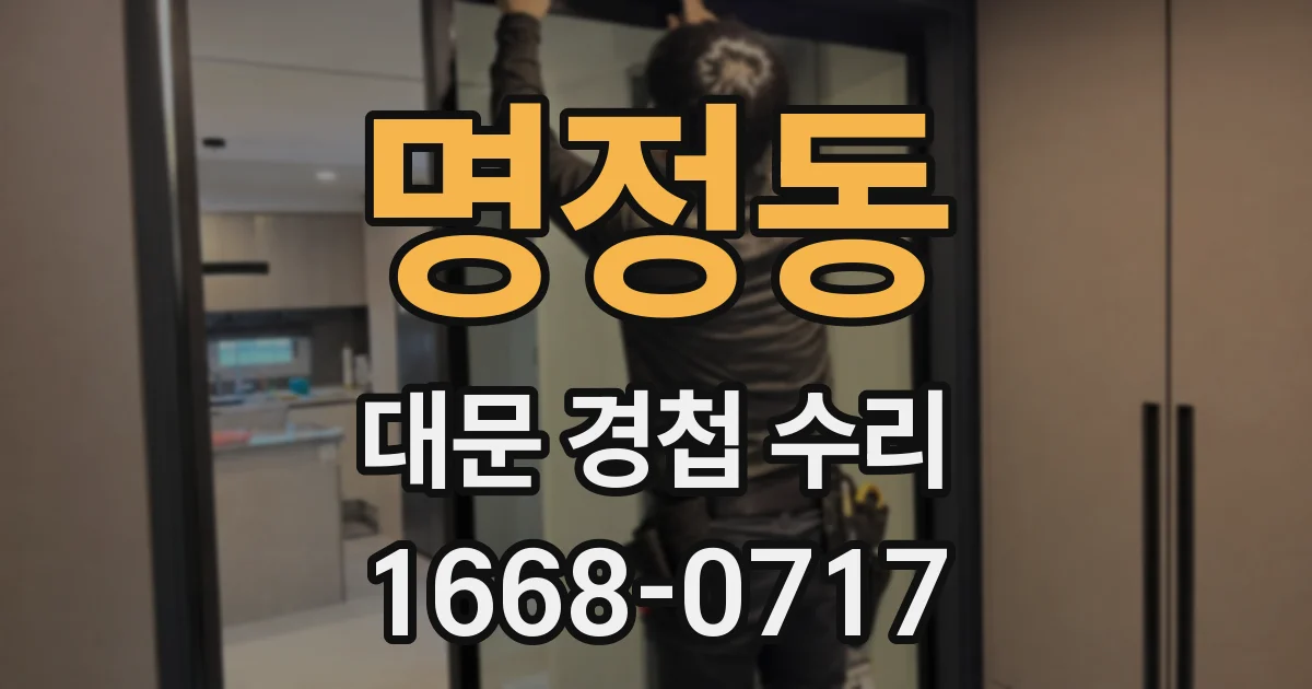 명정동 대문 경첩 수리