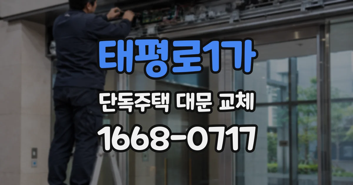 태평로1가 단독주택 대문 교체