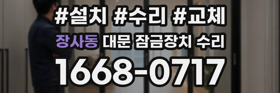 장사동 대문 잠금장치 수리