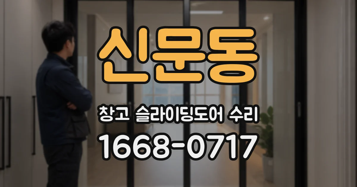 신문동 창고 슬라이딩도어 수리
