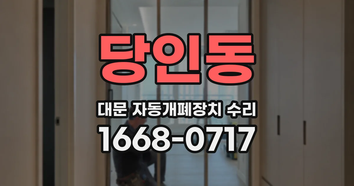 당인동 대문 자동개폐장치 수리
