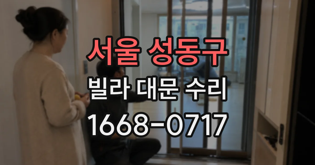 서울 성동구 빌라 대문 수리