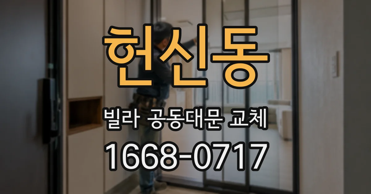 헌신동 빌라 공동대문 교체