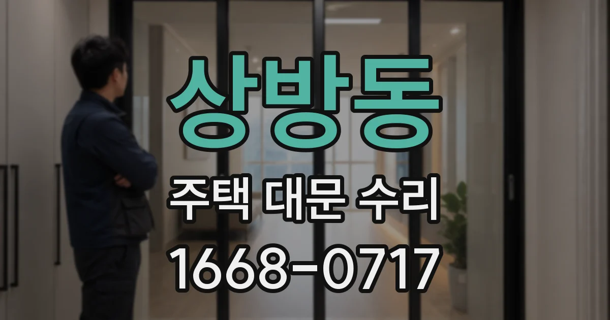 상방동 주택 대문 수리