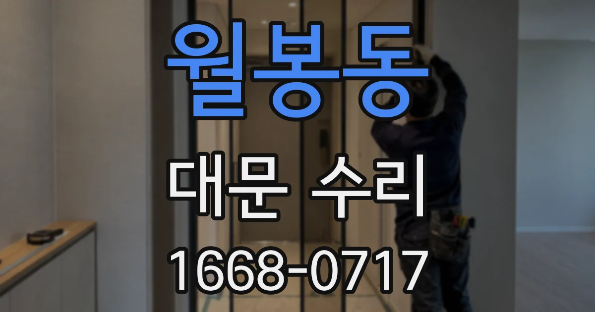 월봉동 대문 수리
