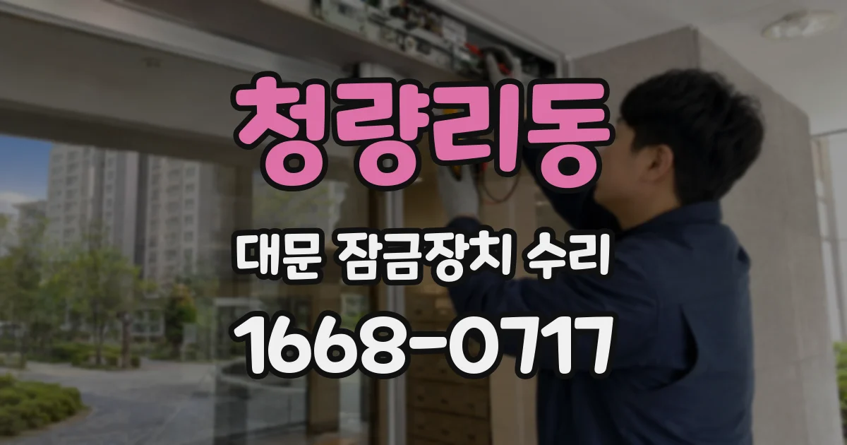청량리동 대문 잠금장치 수리