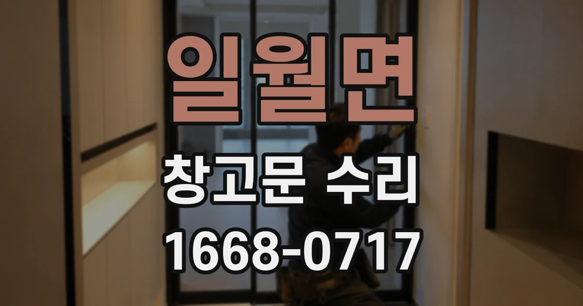 일월면 창고문 수리