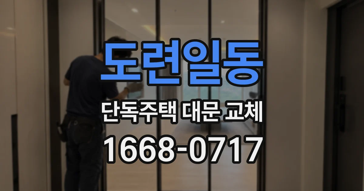 도련일동 단독주택 대문 교체