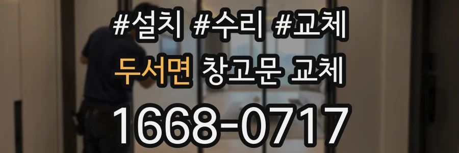 두서면 창고문 교체