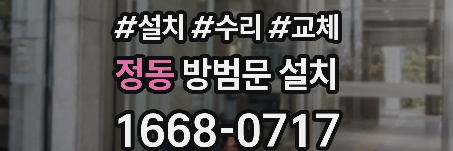 정동 방범문 설치