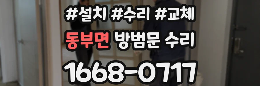 동부면 방범문 수리