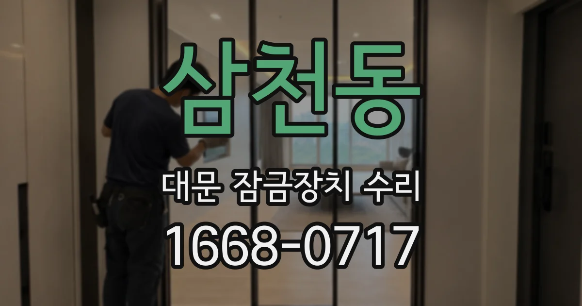 삼천동 대문 잠금장치 수리