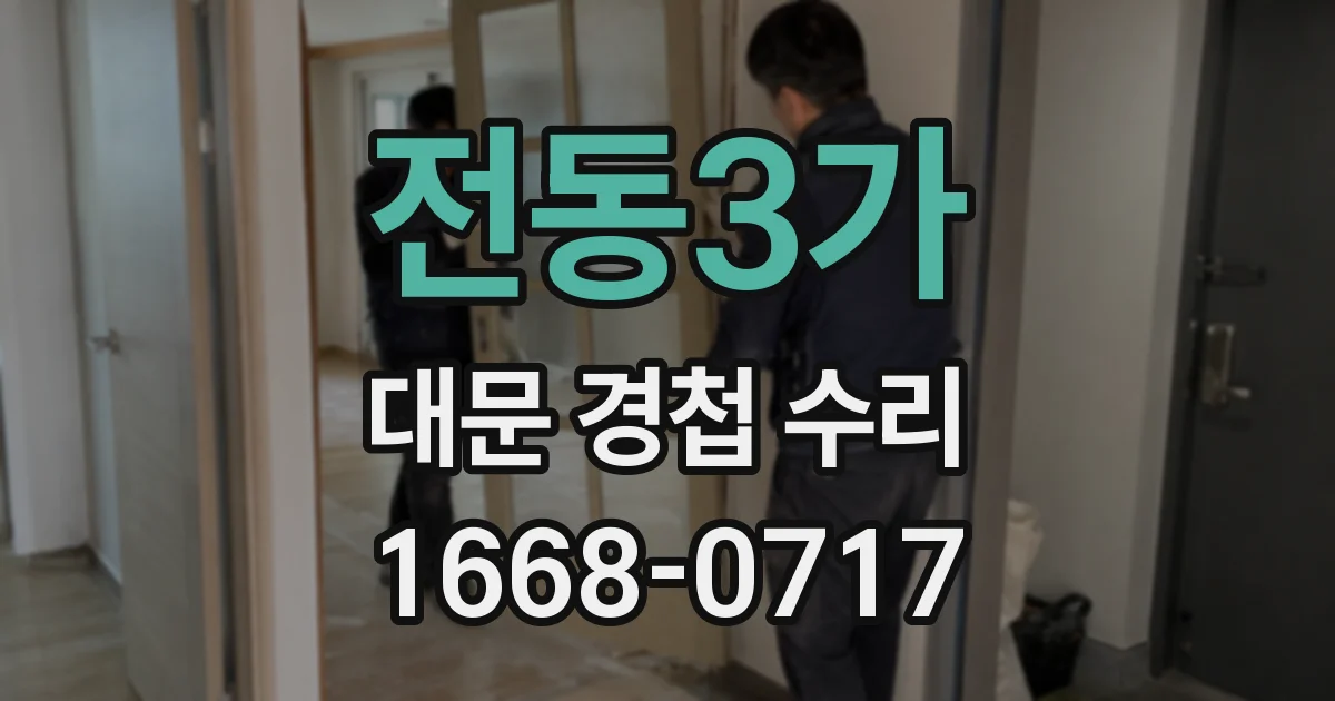 전동3가 대문 경첩 수리