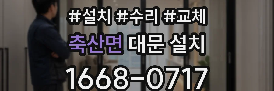 축산면 대문 설치