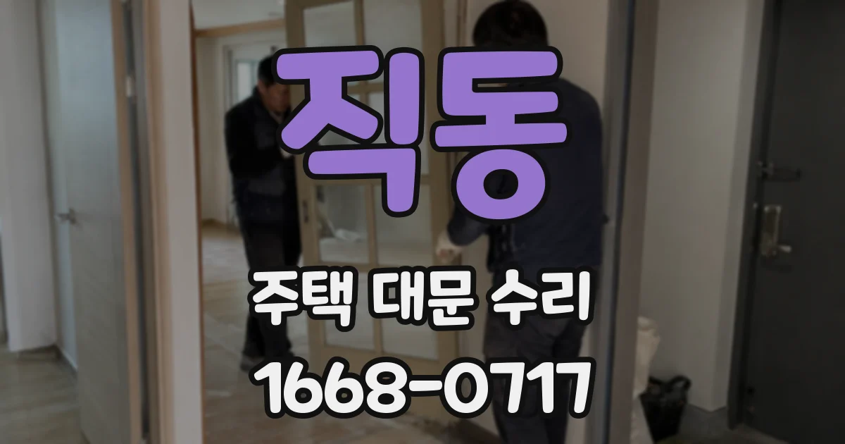 직동 주택 대문 수리