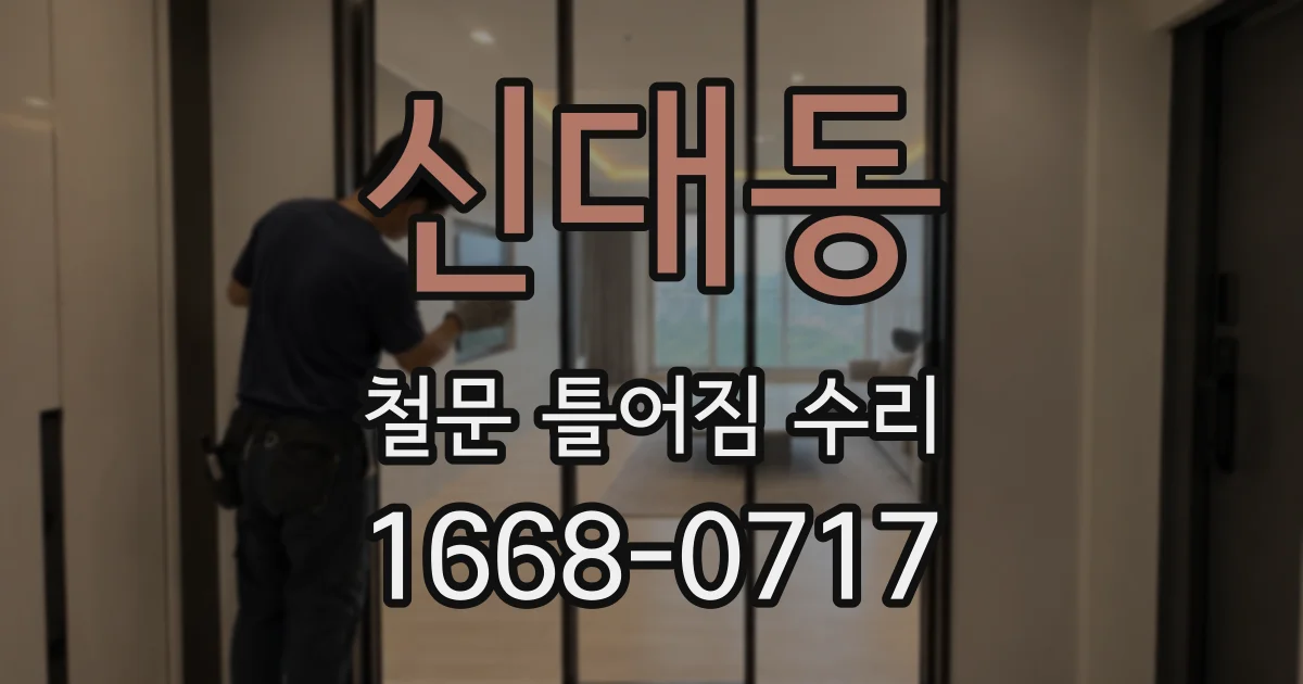신대동 철문 틀어짐 수리