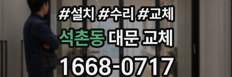 석촌동 대문 교체