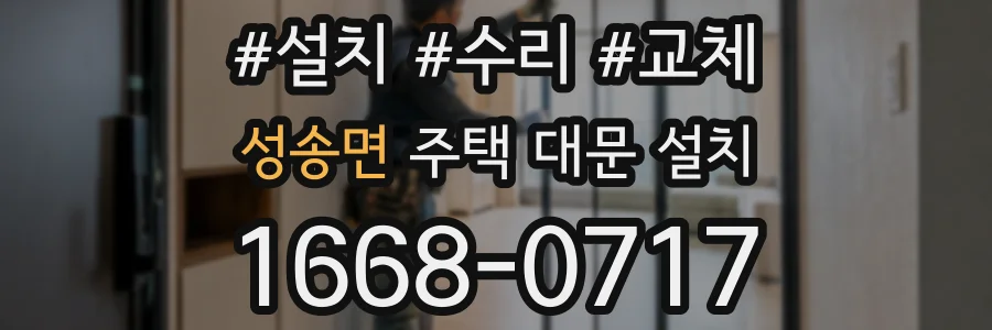 성송면 주택 대문 설치