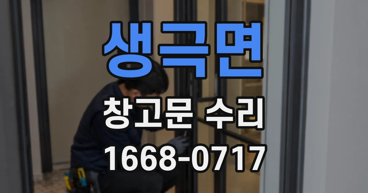 생극면 창고문 수리