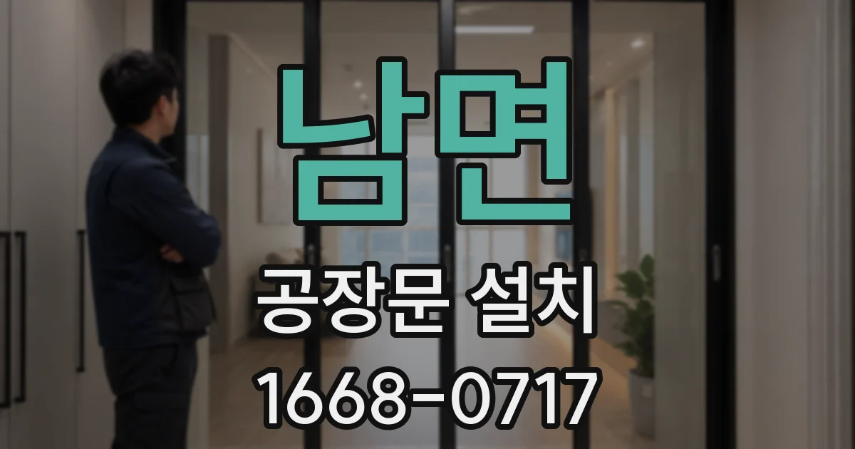 남면 공장문 설치