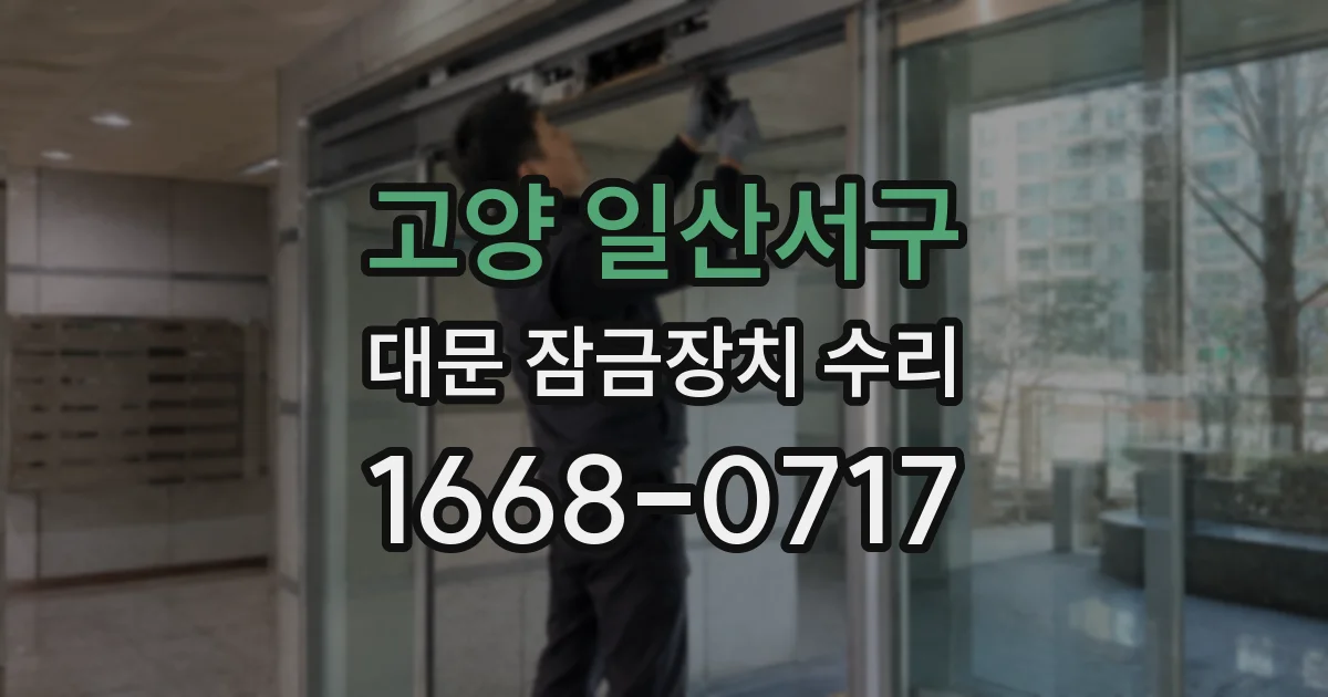 고양 일산서구 대문 잠금장치 수리