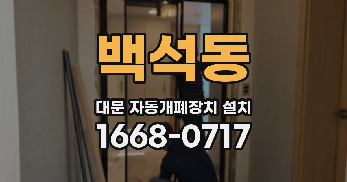 백석동 대문 자동개폐장치 설치