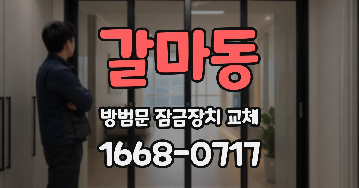 갈마동 방범문 잠금장치 교체