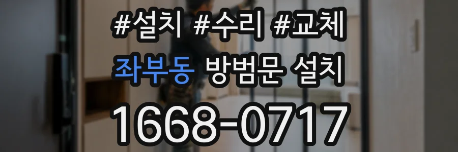 좌부동 방범문 설치