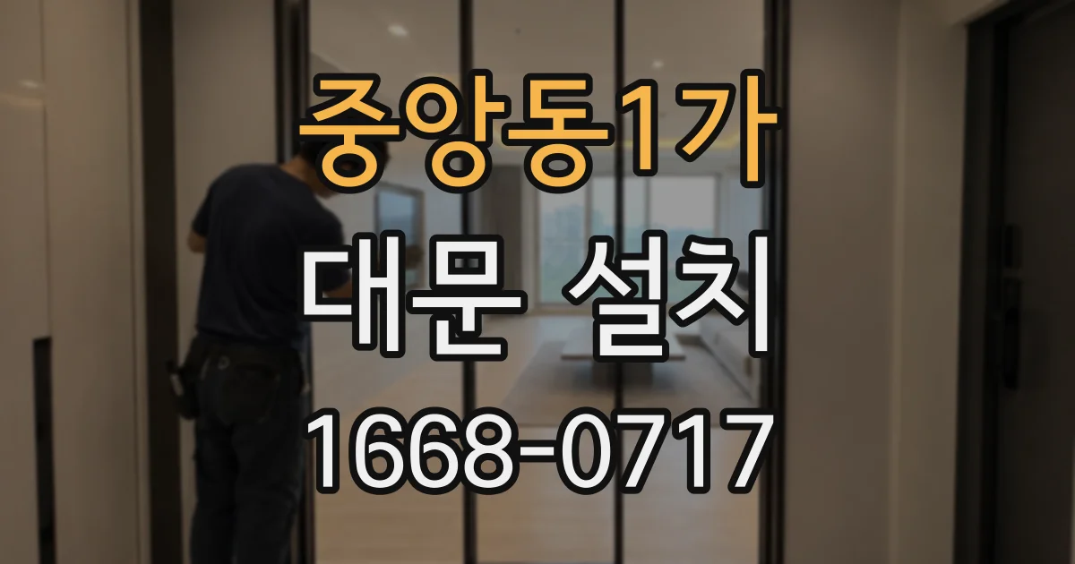 중앙동1가 대문 설치