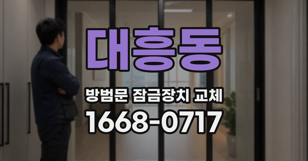 대흥동 방범문 잠금장치 교체