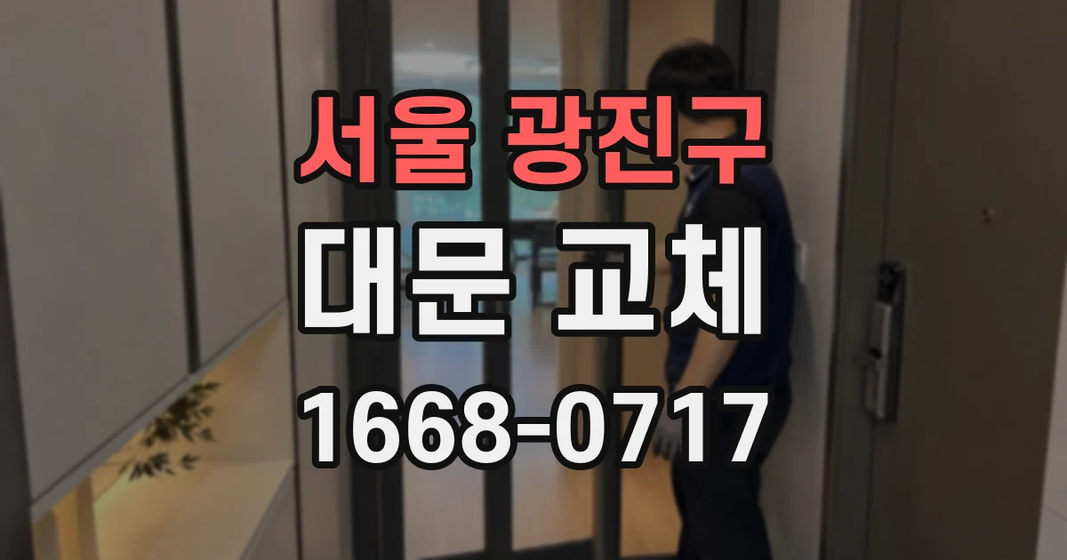 서울 광진구 대문 교체